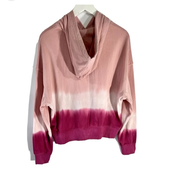 NWT WILDFOX TYE DYE HOODED SLOUCHY ALGODON COTTON PULLOVER PINK OMBRÉ SIZE SM - Picture 2 of 13